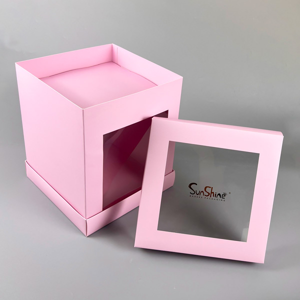 window cake boxes for bakery display and takeaway packaging